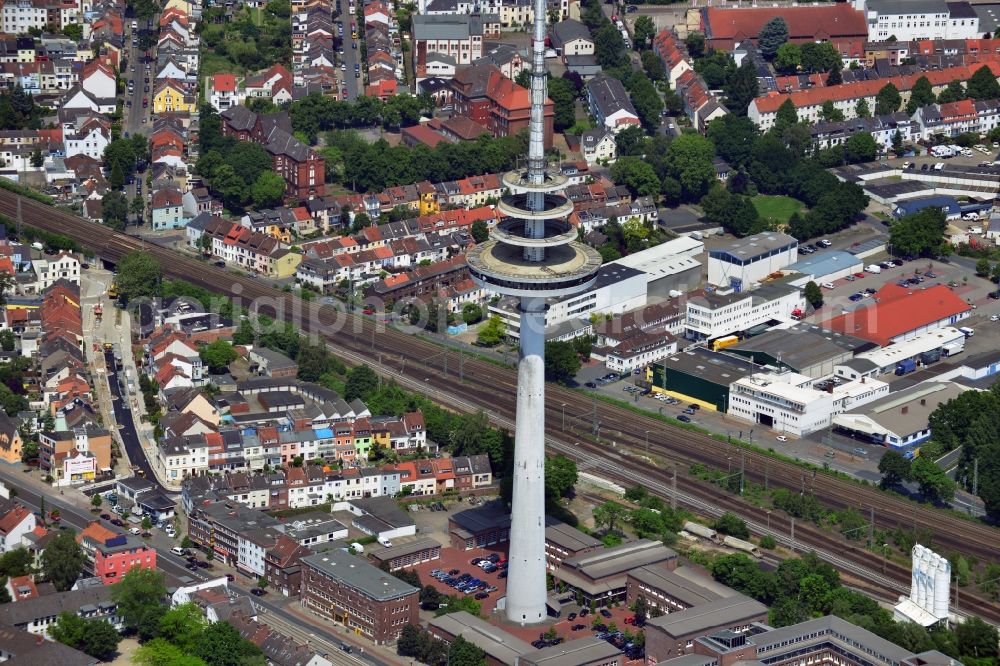 Aerial image Bremen - Television Tower on Utbremer Strasse in the district Walle in Bremen, Germany