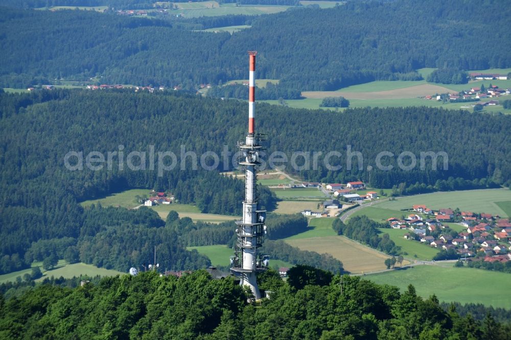 Rimbach from the bird's eye view: Television Tower on Burgstallweg in Rimbach in the state Bavaria, Germany