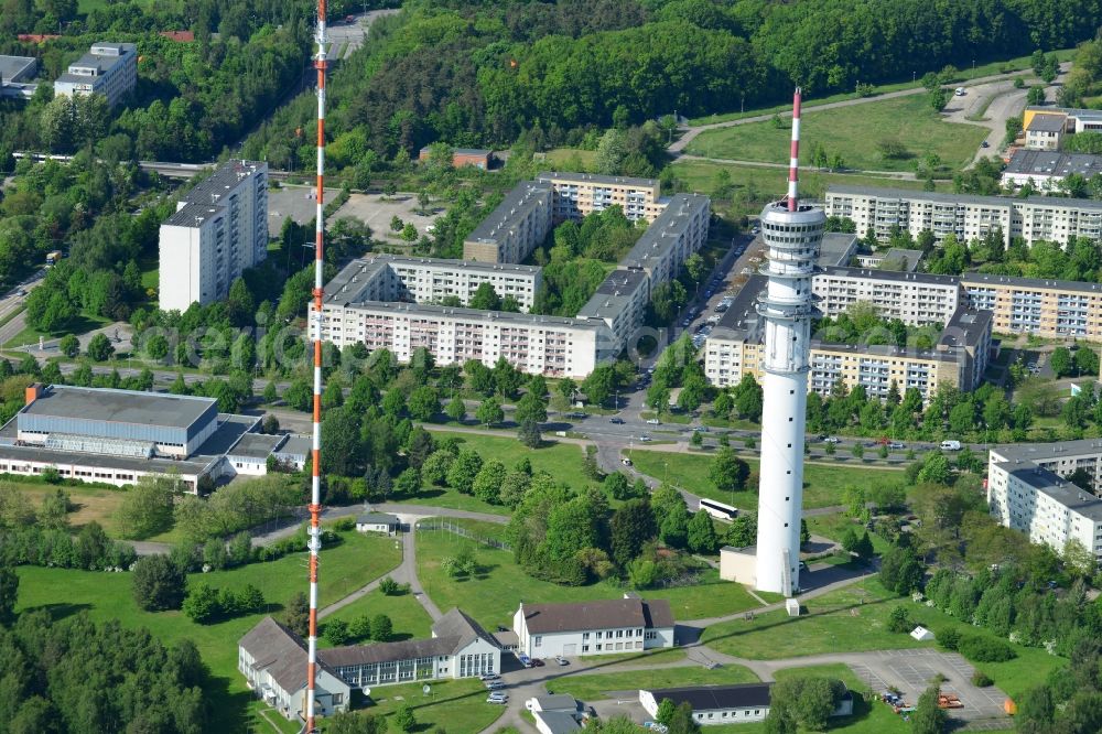 Schwerin from above - Television Tower in Schwerin in the state Mecklenburg - Western Pomerania