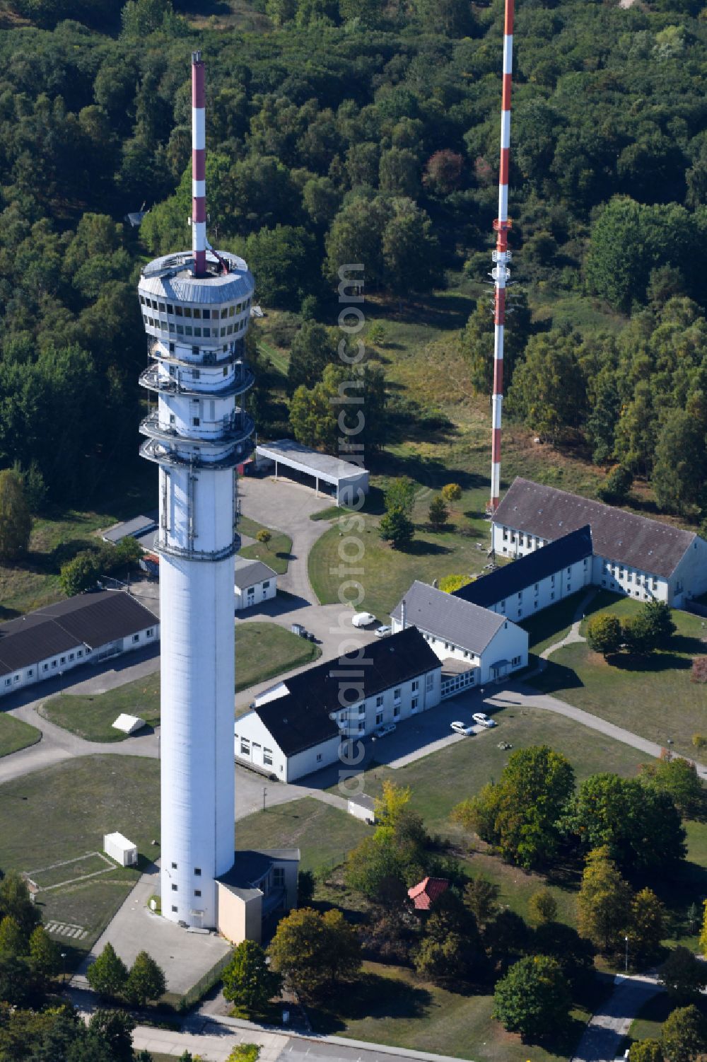 Aerial photograph Schwerin - Television Tower Schwerin in the district Dresch in Schwerin in the state Mecklenburg - Western Pomerania, Germany