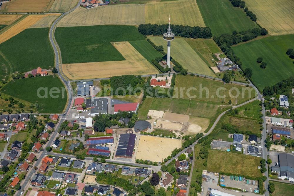 Aerial photograph Sendenhorst - Television Tower in Sendenhorst in the state North Rhine-Westphalia, Germany