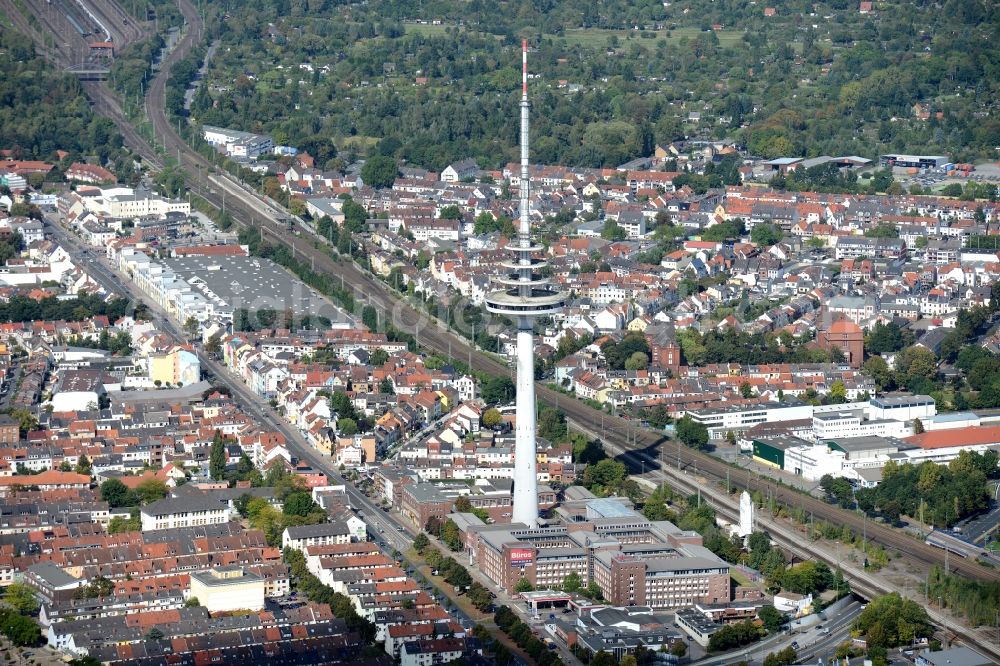 Aerial photograph Bremen - Television Tower in the Walle part in the North of Bremen in Germany