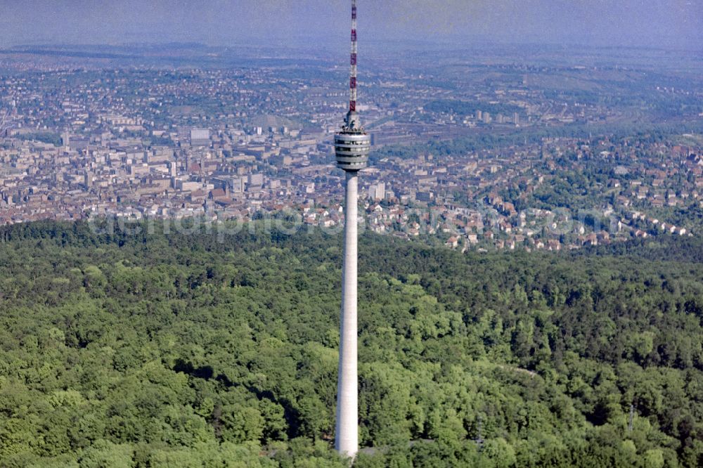 Stuttgart from above - Television Tower in the district Degerloch in Stuttgart in the state Baden-Wuerttemberg, Germany