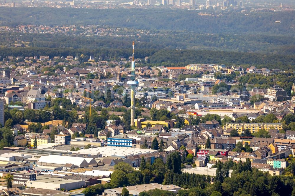 Aerial image Velbert - Television Tower Telebert on Rheinlandstrasse in Velbert in the state North Rhine-Westphalia, Germany