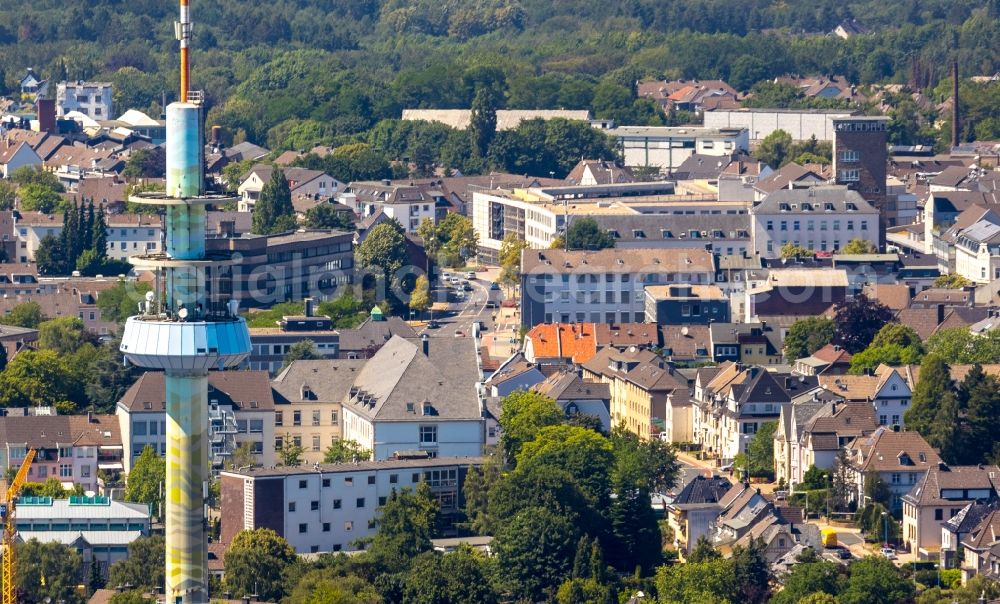 Aerial image Velbert - Television Tower Telebert on Rheinlandstrasse in Velbert in the state North Rhine-Westphalia, Germany