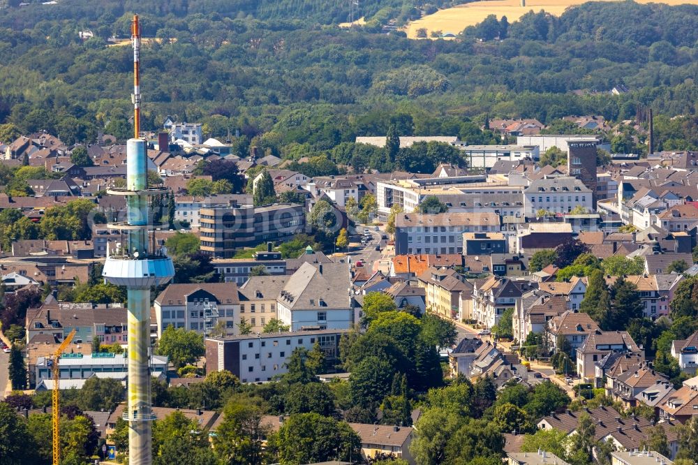 Aerial photograph Velbert - Television Tower Telebert on Rheinlandstrasse in Velbert in the state North Rhine-Westphalia, Germany