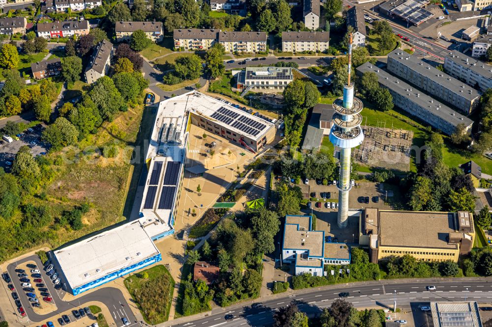 Aerial photograph Velbert - Television Tower Telebert on Rheinlandstrasse in Velbert in the state North Rhine-Westphalia, Germany