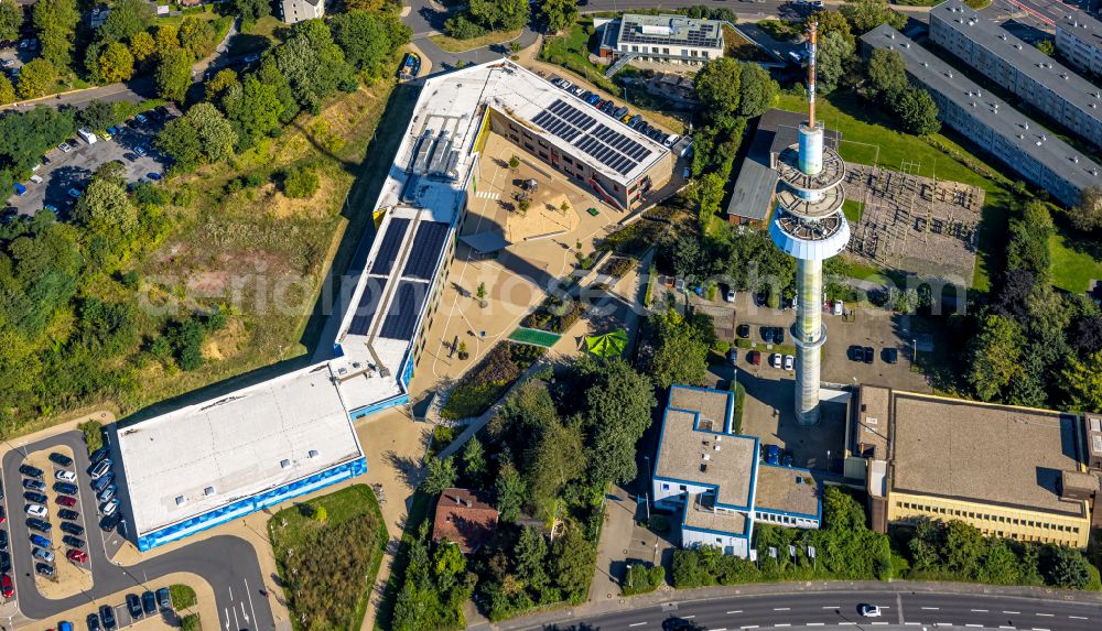 Velbert from above - Television Tower Telebert on Rheinlandstrasse in Velbert in the state North Rhine-Westphalia, Germany