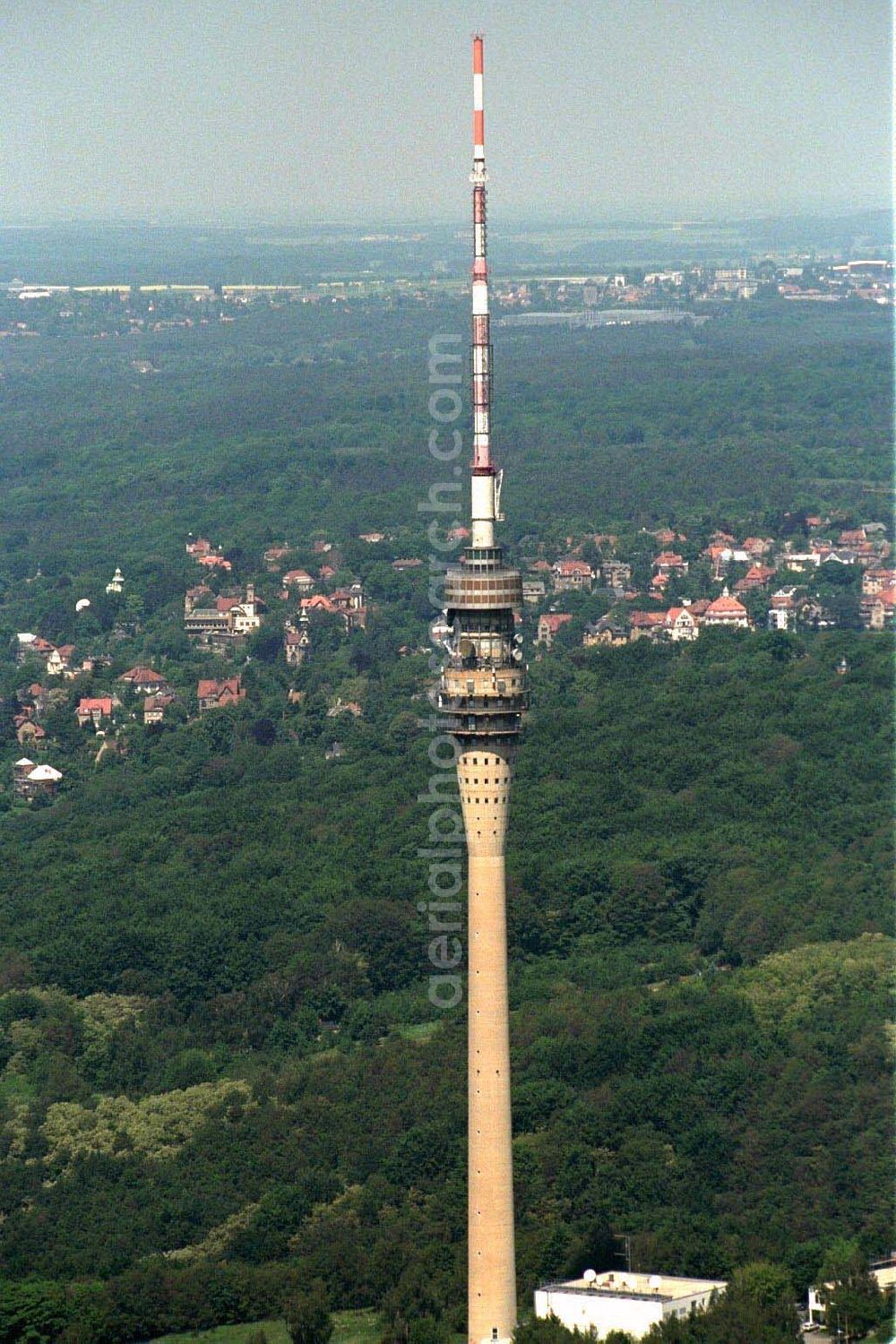 Aerial photograph Dresden - Fernsehturm Dresden