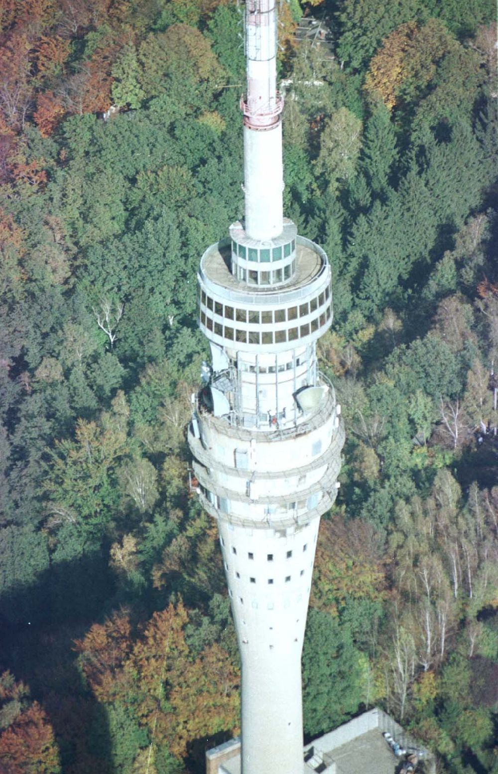 Dresden from the bird's eye view: Fernsehturm Dresden Klotsche