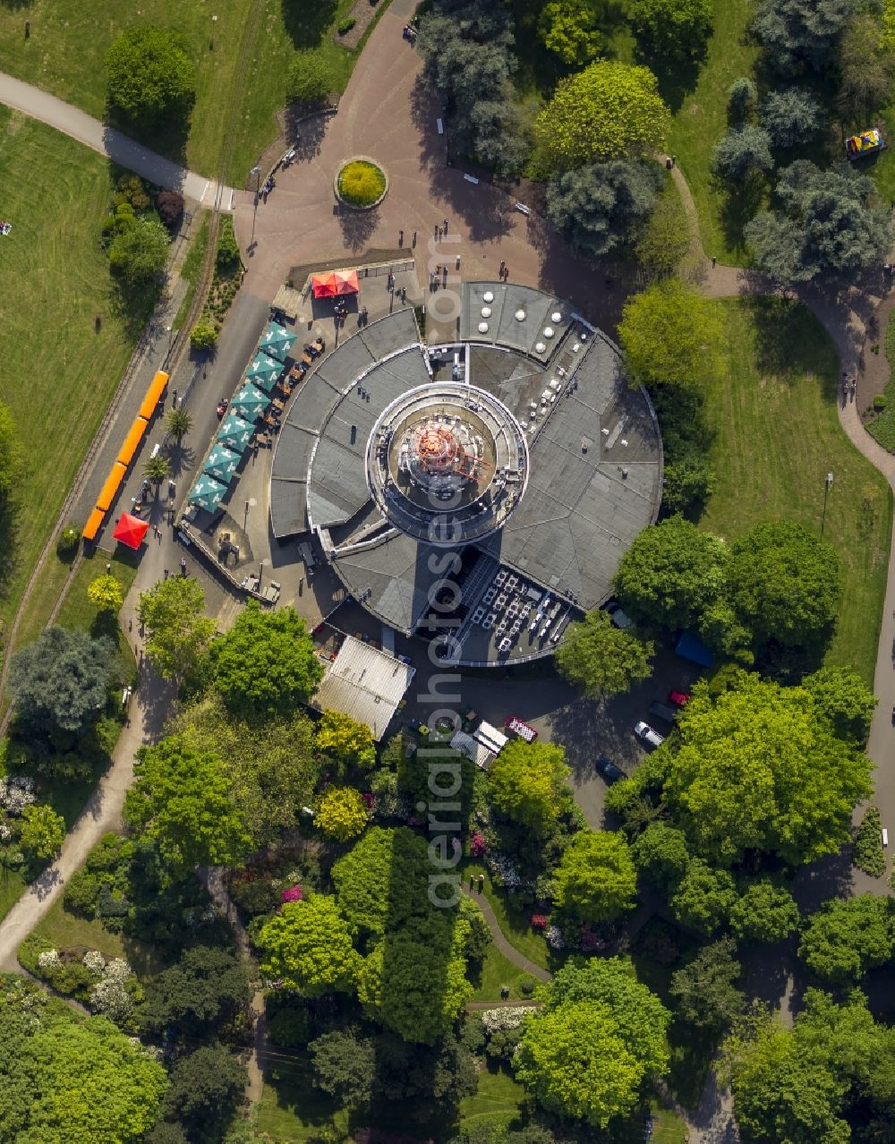 Dortmund from above - The TV tower in Westphalia Park / Florianturm Dortmund in the state North Rhine-Westphalia