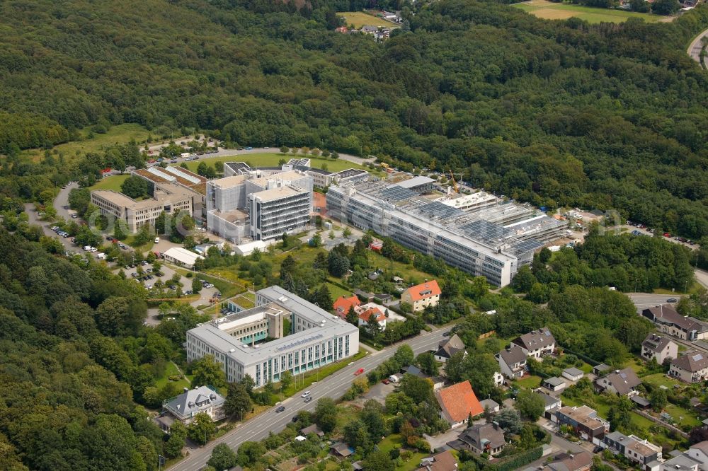 Hagen from the bird's eye view: View of the distance university Hagen in the state North Rhine-Westphalia