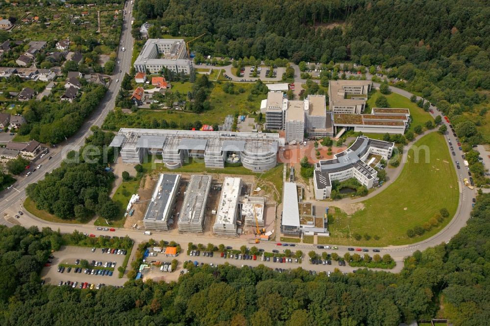 Aerial photograph Hagen - View of the distance university Hagen in the state North Rhine-Westphalia