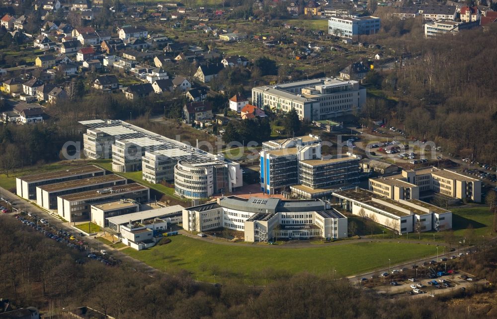 Aerial image Hagen - View of the distance university Hagen in the state North Rhine-Westphalia