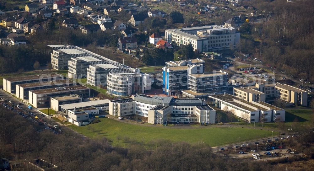 Aerial photograph Hagen - View of the distance university Hagen in the state North Rhine-Westphalia