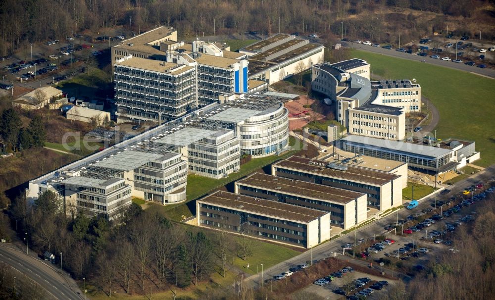 Hagen from the bird's eye view: View of the distance university Hagen in the state North Rhine-Westphalia