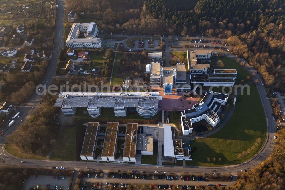 Aerial image Hagen - View of the distance university Hagen in the state North Rhine-Westphalia