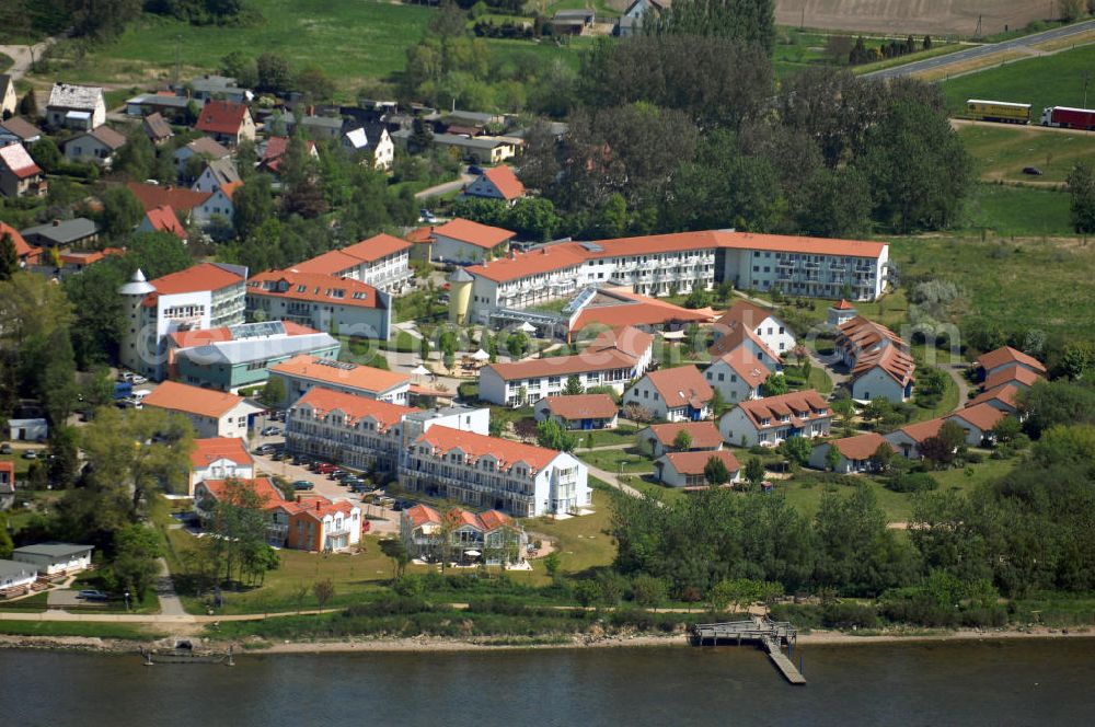 Rerik from the bird's eye view: Blick auf die fertige Erweiterungsbaustelle am Feriendorf der AWO-SANO GmbH. Ausführende Baufirma : D. Schröder Bauunternehmung KG Bruehl Hirnsdorfstraße 60, 19412 Brühl, Tel.: 03848320917, Projektsteuerung: Matrix Consultants Planungs mbH, Dr. Ing. Ali Labib M.Mahmoud, Haffwinkel 17 d, 18230 Rerik; http://