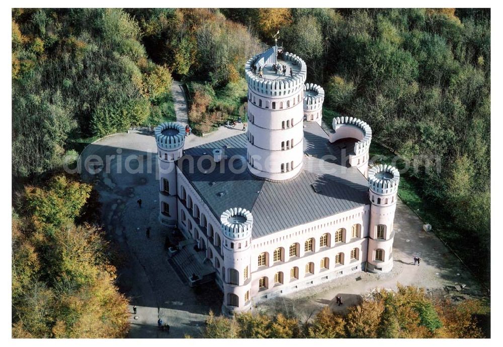 Granitz auf Rügen / MV from above - Fertig rekonstruiertes Jagdschloß Granitz auf Rügen.