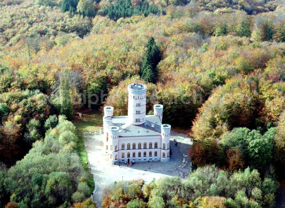 Granitz auf Rügen / MV from above - Fertig rekonstruiertes Jagdschloß Granitz auf Rügen.