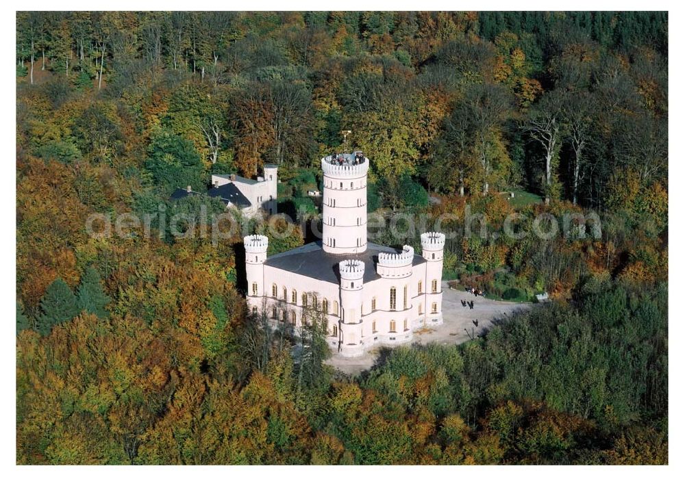 Granitz auf Rügen / MV from the bird's eye view: Fertig rekonstruiertes Jagdschloß Granitz auf Rügen.