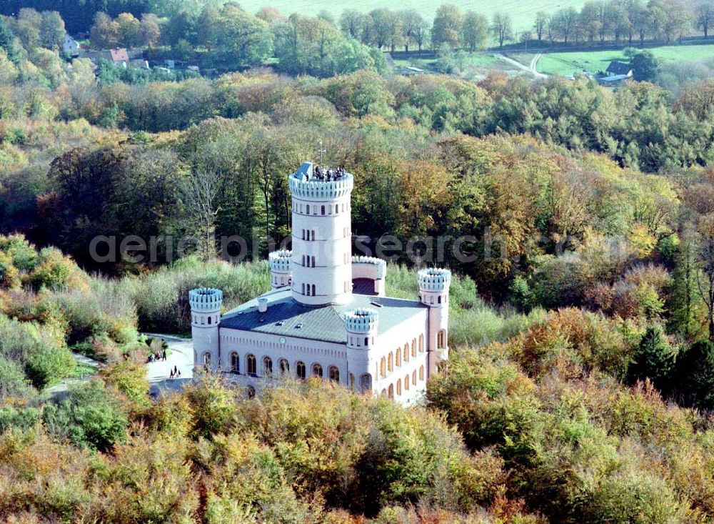 Granitz auf Rügen / MV from the bird's eye view: Fertig rekonstruiertes Jagdschloß Granitz auf Rügen.