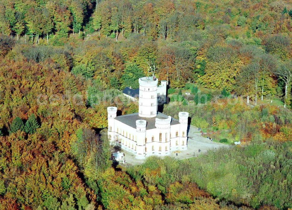 Granitz auf Rügen / MV from above - Fertig rekonstruiertes Jagdschloß Granitz auf Rügen.