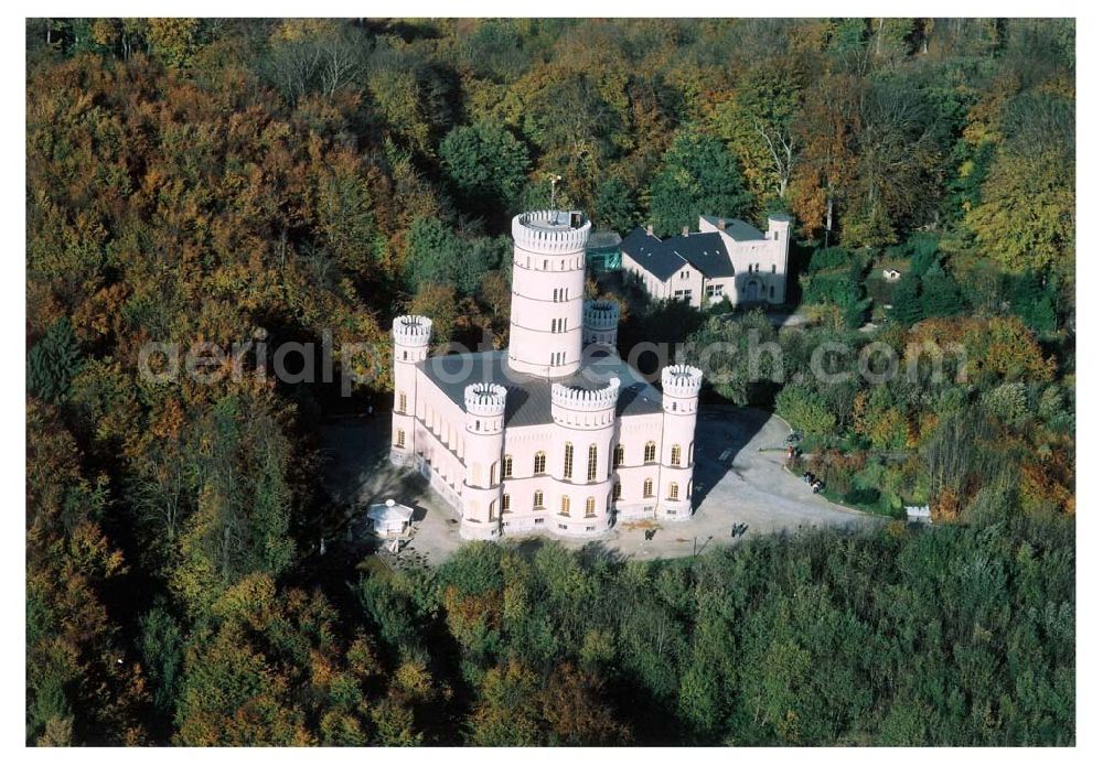 Granitz auf Rügen / MV from the bird's eye view: Fertig rekonstruiertes Jagdschloß Granitz auf Rügen.