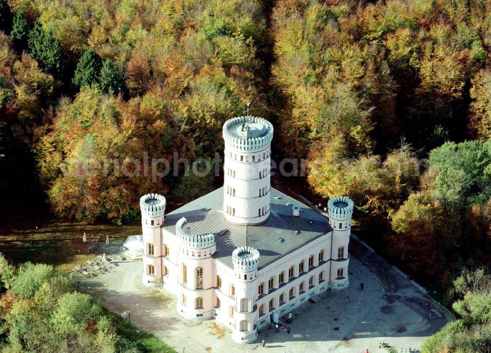 Granitz auf Rügen / MV from above - Fertig rekonstruiertes Jagdschloß Granitz auf Rügen.