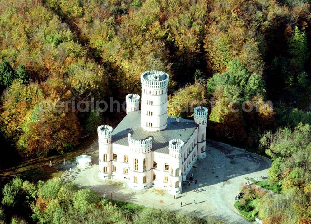 Granitz auf Rügen / MV from the bird's eye view: Fertig rekonstruiertes Jagdschloß Granitz auf Rügen.