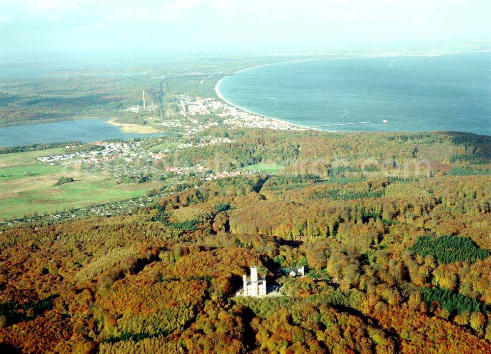 Aerial image Granitz auf Rügen / MV - Fertig rekonstruiertes Jagdschloß Granitz auf Rügen.