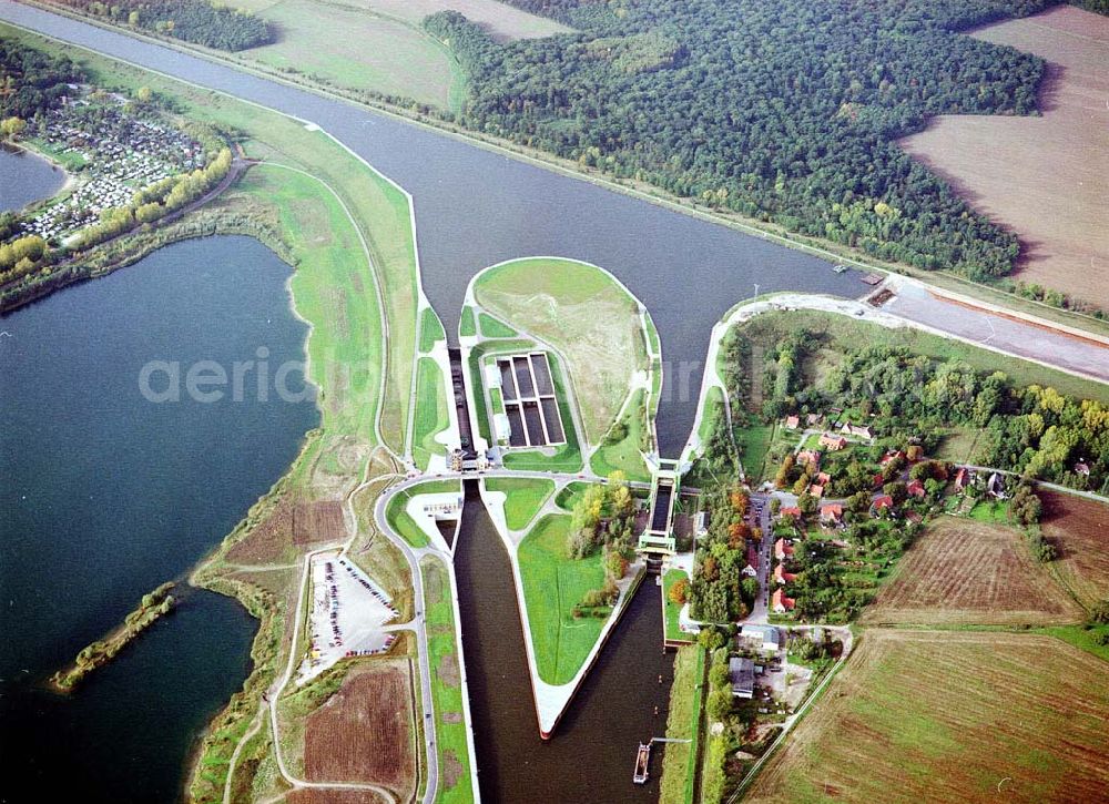 Aerial image Rothensee - Fertige Doppelsparschleuse Rothensee.