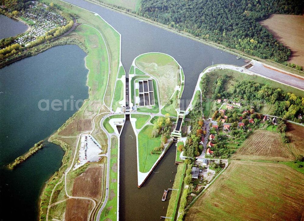 Aerial photograph Rothensee - Fertige Doppelsparschleuse Rothensee.