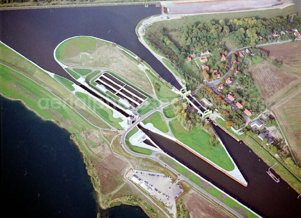 Aerial image Rothensee - Fertige Doppelsparschleuse Rothensee.