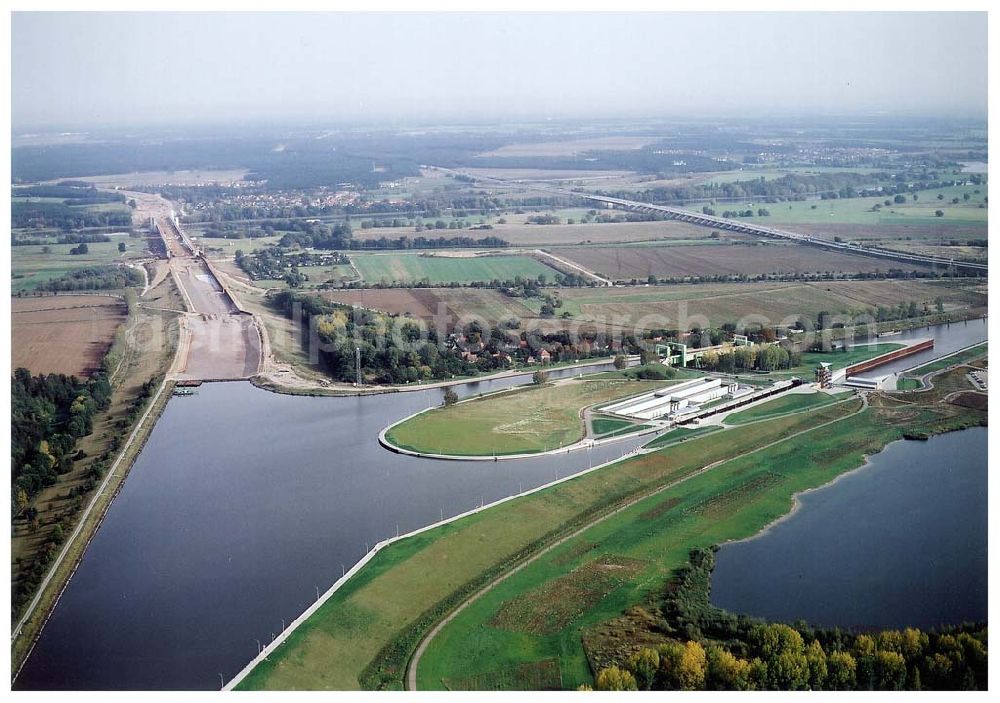 Aerial photograph Rothensee - Fertige Doppelsparschleuse Rothensee.