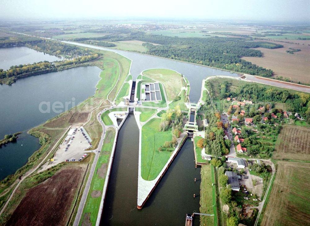 Aerial photograph Rothensee - Fertige Doppelsparschleuse Rothensee.