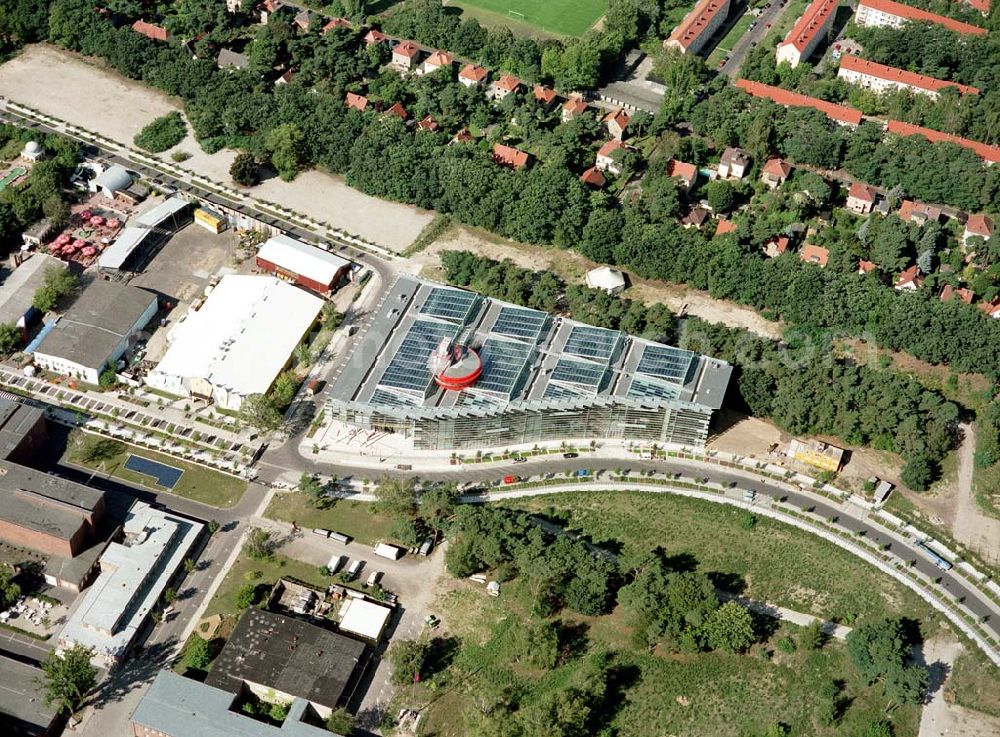 Aerial image Potsdam / BRB - Fertiger Neubau der Hochschule für Film und Fernsehen im Medienpark Babelsberg.