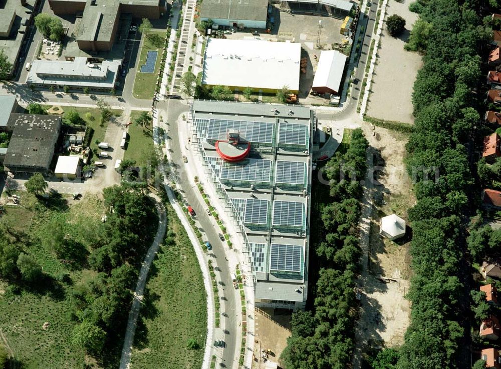 Aerial image Potsdam / BRB - Fertiger Neubau der Hochschule für Film und Fernsehen im Medienpark Babelsberg.