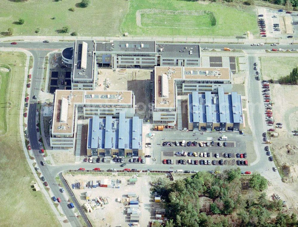 Aerial photograph Berlin - Köpenick - Fertiger Neubaukomplex im Innovationszentrum Wuhlheide in Berlin - Köpenick.