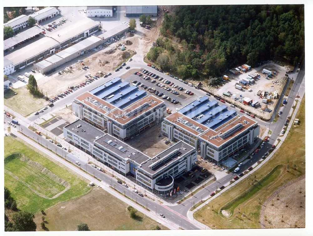 Aerial photograph Berlin - Köpenick - Fertiger Neubaukomplex im Innovationszentrum Wuhlheide in Berlin - Köpenick.