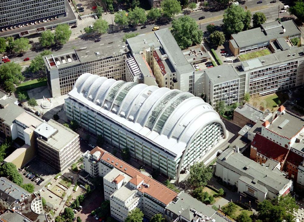 Berlin - Charlottenburg from the bird's eye view: Fertiges Ludwig-Erhard-Haus , dem Sitz der IHK Berlin am Bhf. Zoo in Berlin-Charlottenburg.