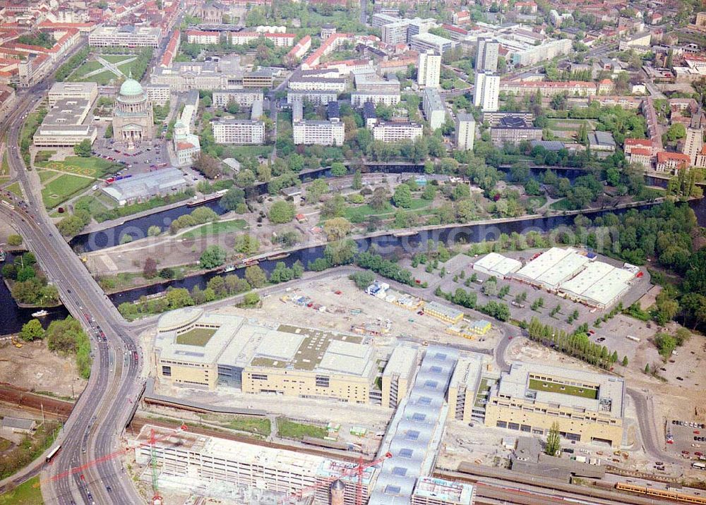 Aerial image Potsdam - BRA - Fertigstellung des Potsdam-Centers in Potsdam.