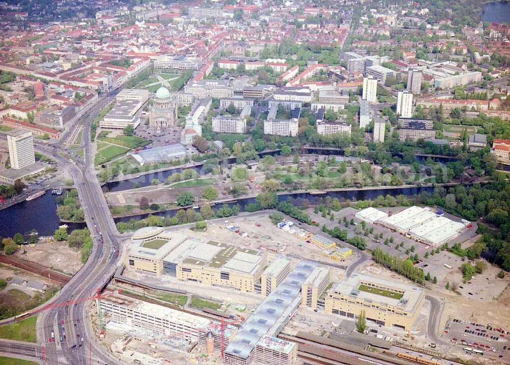 Aerial photograph Potsdam - BRA - Fertigstellung des Potsdam-Centers in Potsdam.