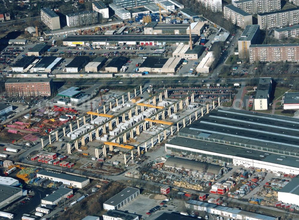 Berlin - Hohenschönhausen from the bird's eye view: Fertigteilwerk-Hohenschönhausen