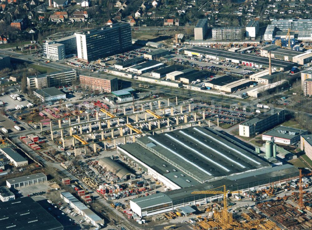 Aerial image Berlin - Hohenschönhausen - Fertigteilwerk-Hohenschönhausen