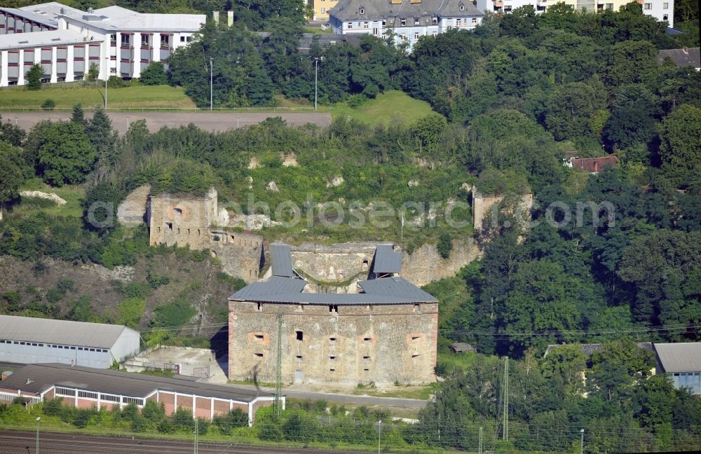 Aerial image Koblenz - View of the fortress Kaiser Franz, a part of member of the Prussian fortress of Koblenz in Rhineland-Palatinate