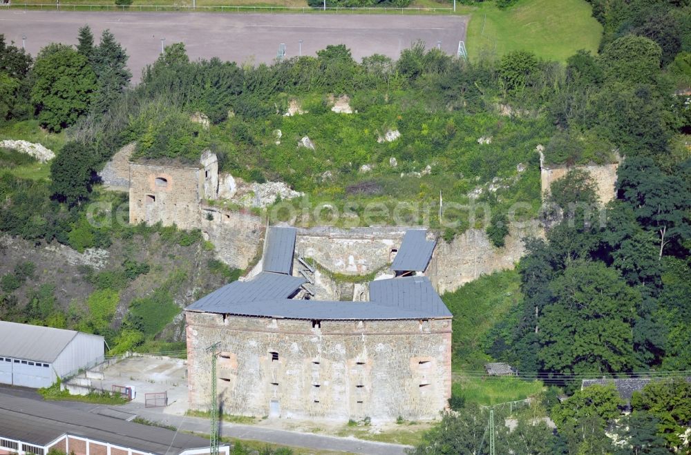 Aerial photograph Koblenz - View of the fortress Kaiser Franz, a part of member of the Prussian fortress of Koblenz in Rhineland-Palatinate