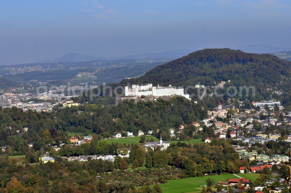 Salzburg from above - The 900 year old fortress Hohensalzburg, the landmark of the city, is Europe's largest and best preserved castle. Today it is regarded as Europe's biggest fortress