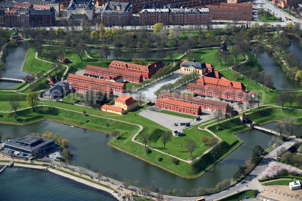 Kopenhagen from the bird's eye view: Fortress Kastell von Kopenhagen Gl. Hovedvagt in Copenhagen in Region Hovedstaden, Denmark