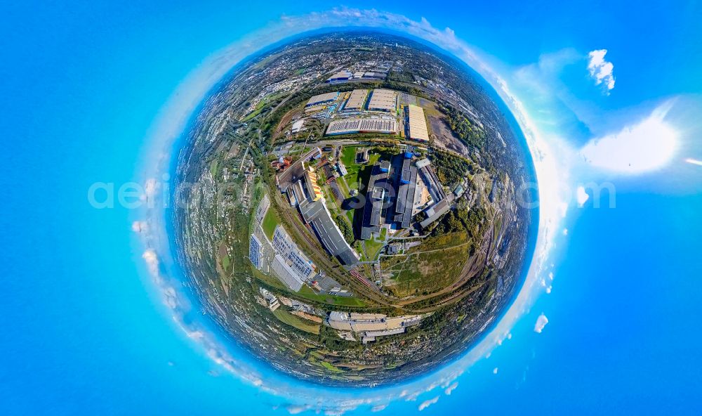 Dortmund from above - Hot-dip coating plant of thyssenkrupp Steel Europe AG at the Westfalenhuette in Dortmund in the Ruhr area in the state of North Rhine-Westphalia, Germany